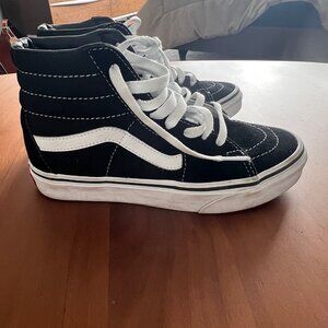 Vans Sk8-Hi Black White High Top Sneakers | Women’s 6 / Men’s 4.5
